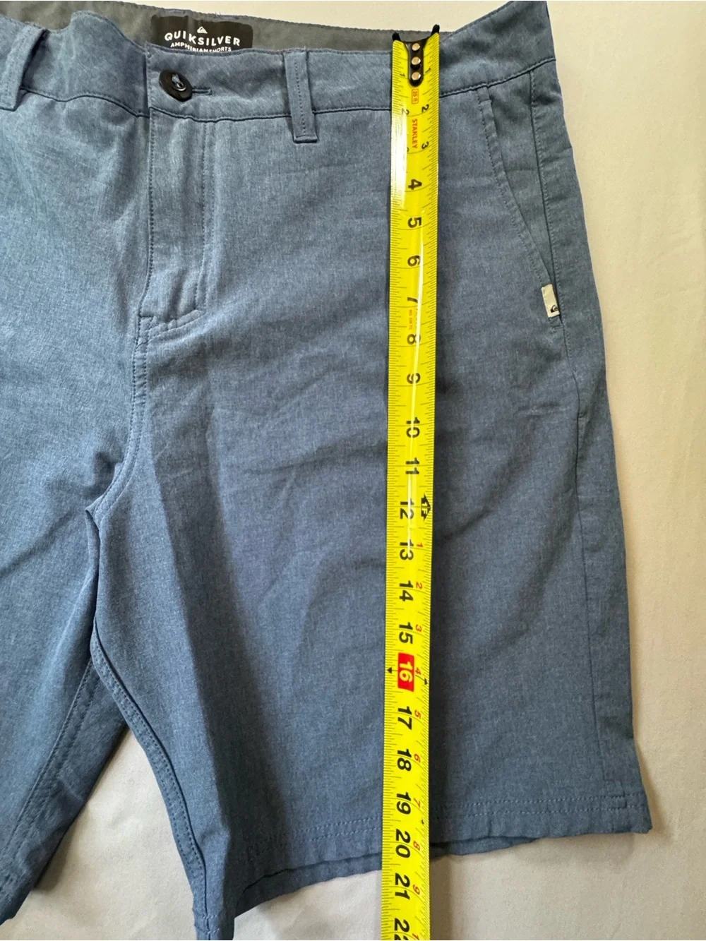 Quiksilver Amphibian Men's Slate Blue Flat Front Shorts